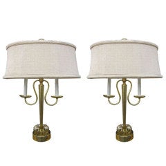 Pair of Brass Table Lamps In The Style Of Gio Ponti 8