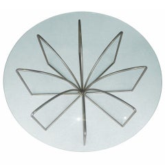Satin Nickel and Glass Coffee Table by Kipp Stewart 11