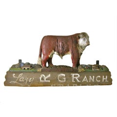 Animal Sculpture, Signed for Lazy R Ranch