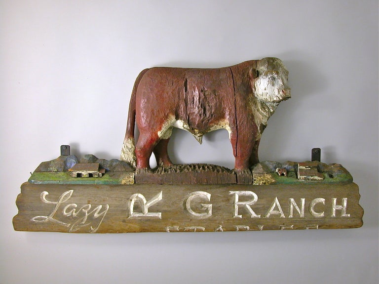 Animal Sculpture, Signed for Lazy R Ranch In Distressed Condition In New York, NY