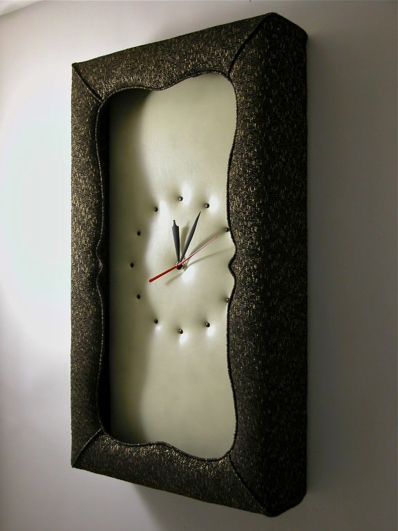 Mid-20th Century Upholsterer's Wall Clock