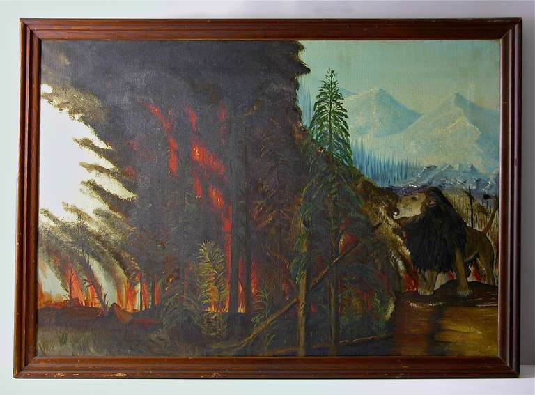 Snow cap mountain vistas to pine tree forest aflame that roars along with the Lion.