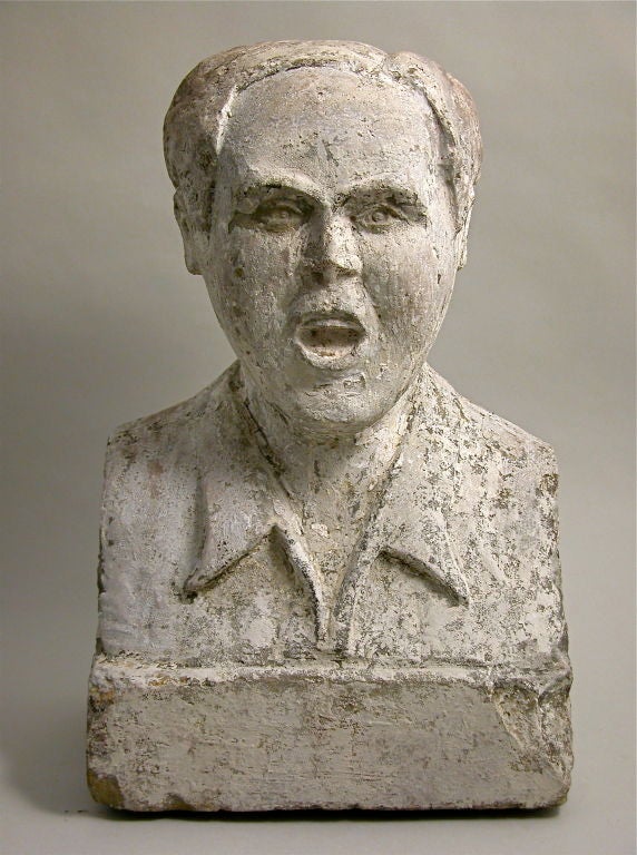 Folk Art Pill Head Bust For Sale
