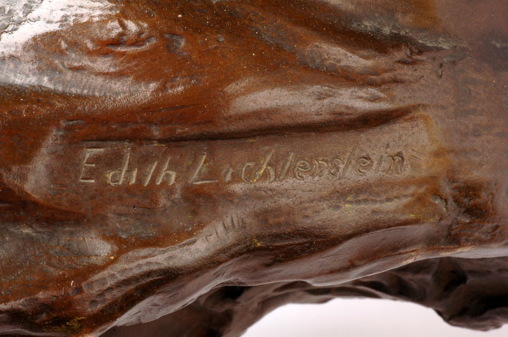 American Orientalist Male Bust Sculpture by Edith Lichtenstein