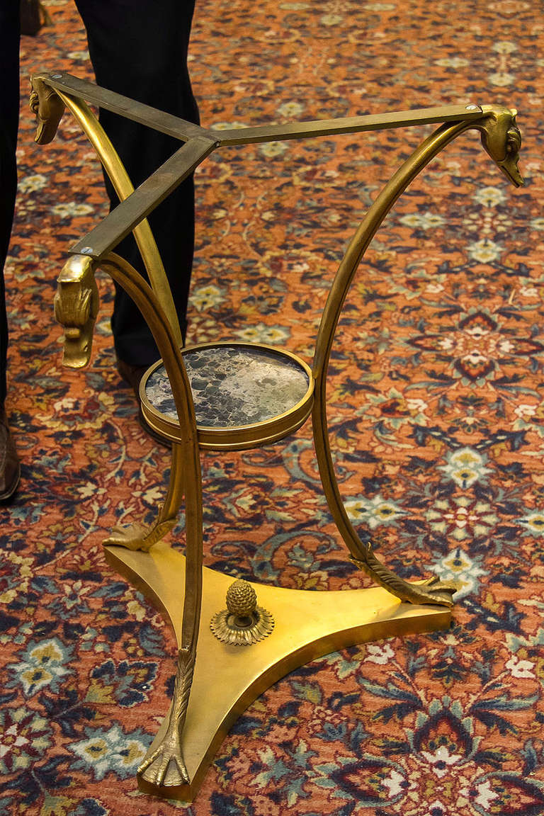 Russian bronze and quartz gueridon side table In Good Condition In New York, NY