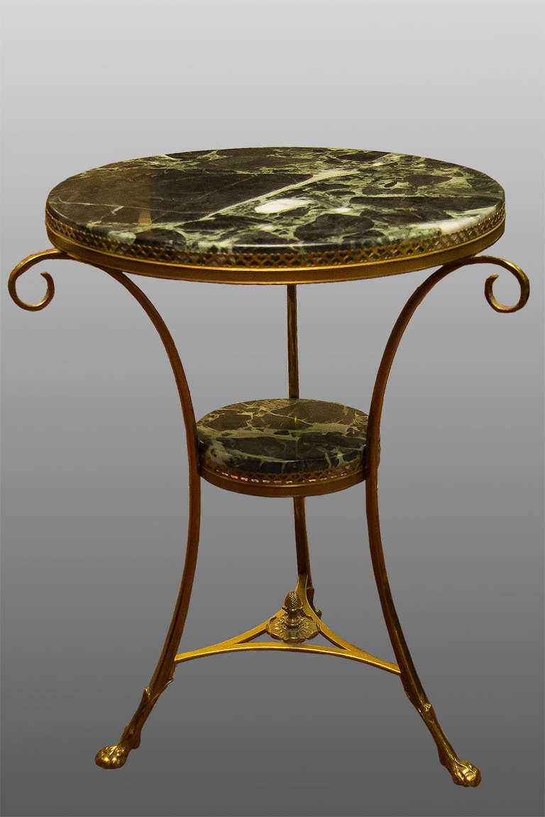 Louis XVI style bronze and marble top gueridon
Stock Number: F79