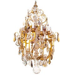 Fine Louis XV Style Gilt Bronze and Multi-Color Crystal, Twelve-Light Chandelier 4