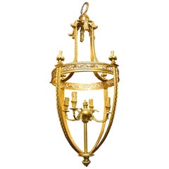 Very Fine Quality Large French Louis XVI Style Bronze Four-Light Lantern Very Fine Quality Large French Louis XVI Style Bronze Four-Light Lantern