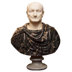 Life-Size Marble Bust of a Roman Emperor