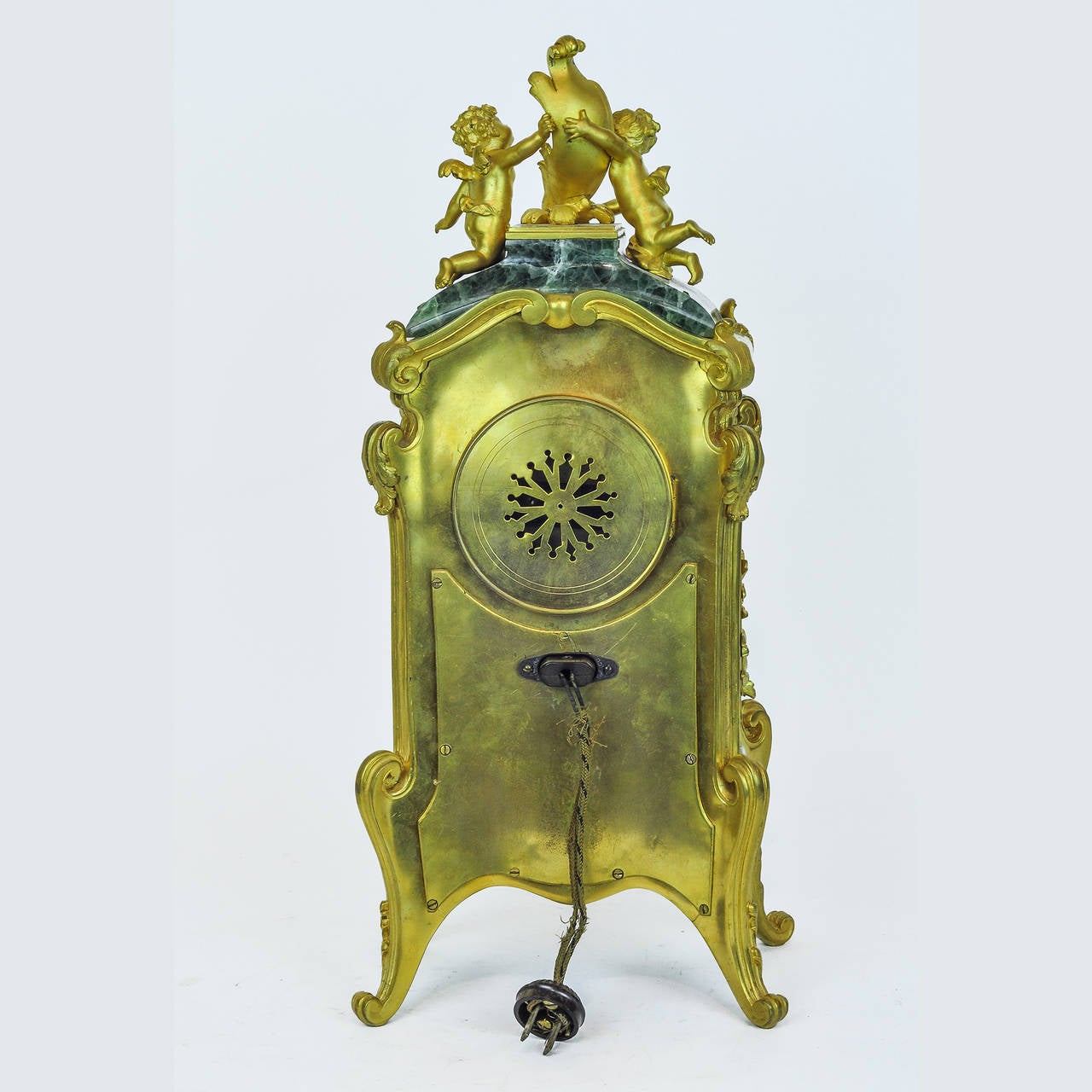 Unusual Louis XV Style Marble and Bronze Figural Mantel Clock
Stock Number: CC14