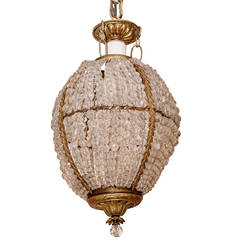 Small Ball Shape and Beaded Hall Chandelier
