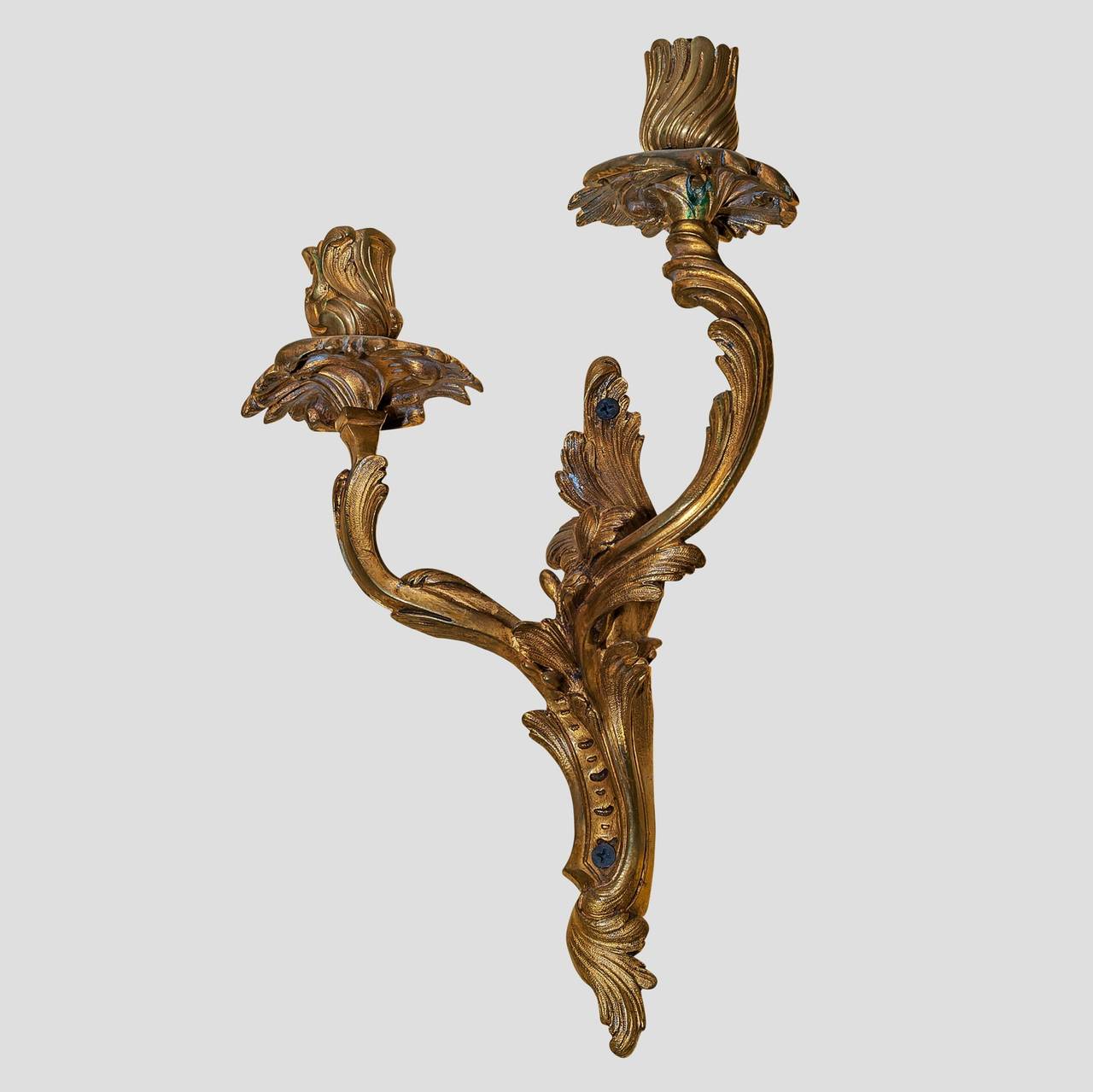 Set of Four Gilt Bronze Two-Arm Wall Sconces
Stock Number: L288