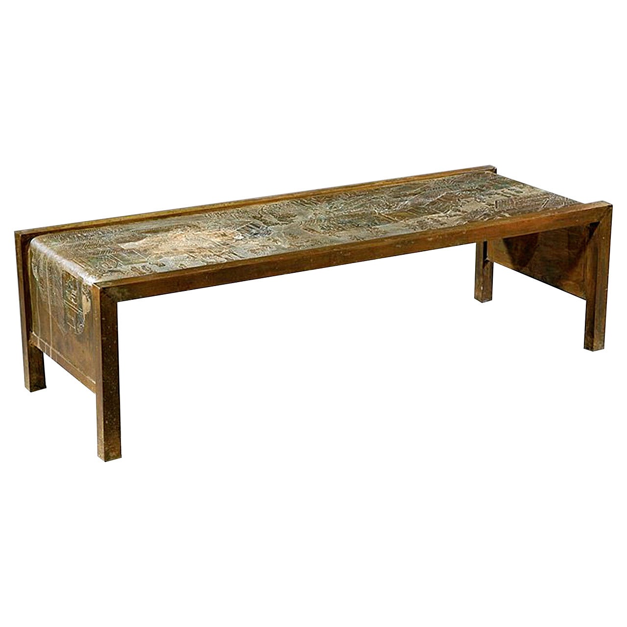 Bronze Chinoiserie Coffee Table by Philip and Kevin LaVerne