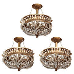 A Set Of Three Venetian Style  Chandeliers