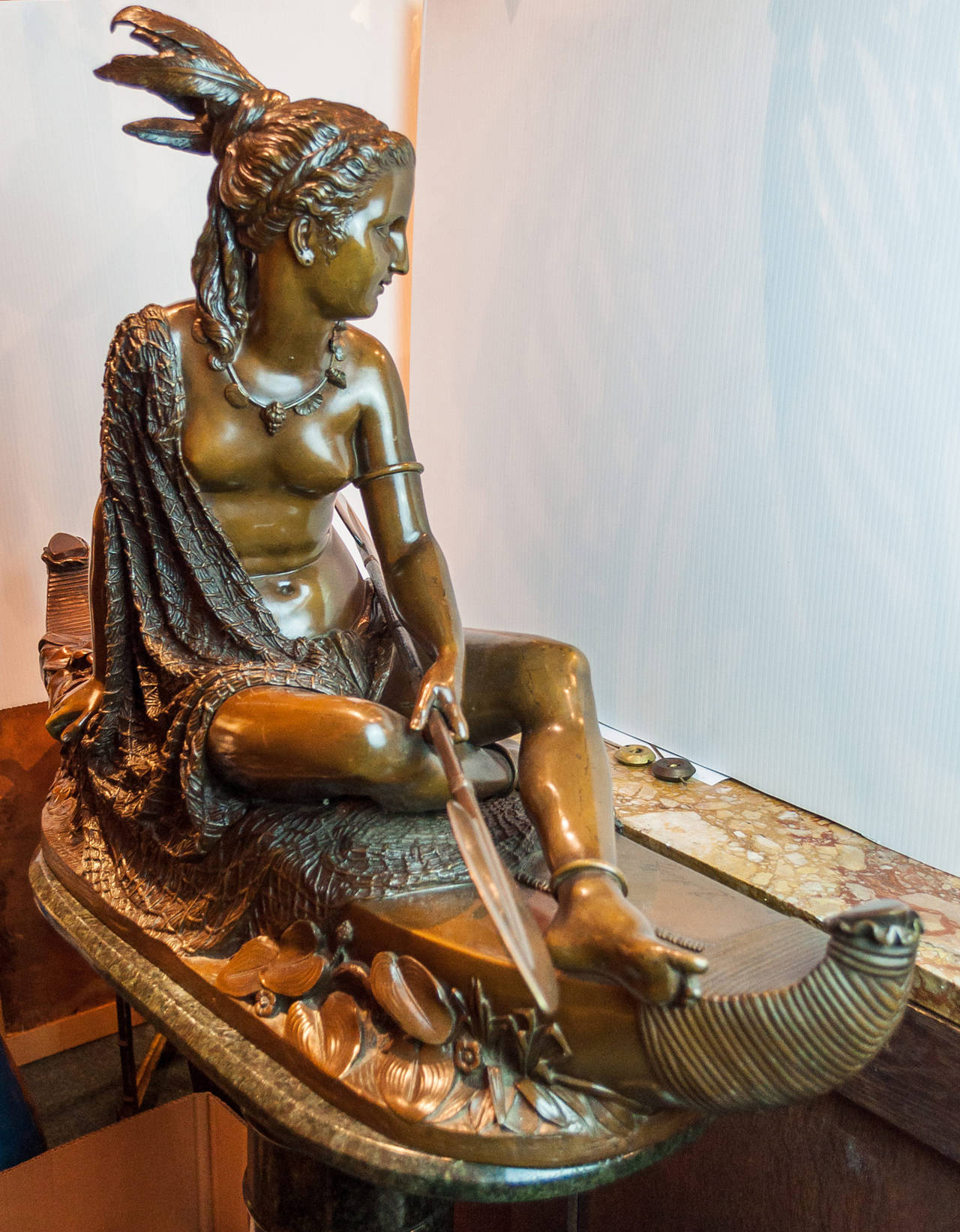 bronze indian statue