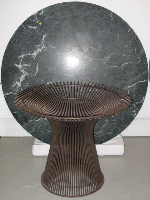 A Warren Platner Circular Marble Top Dining Table