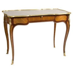 Important Ormolu Mounted Louis XV Style Desk Stamped Beurdelay 11