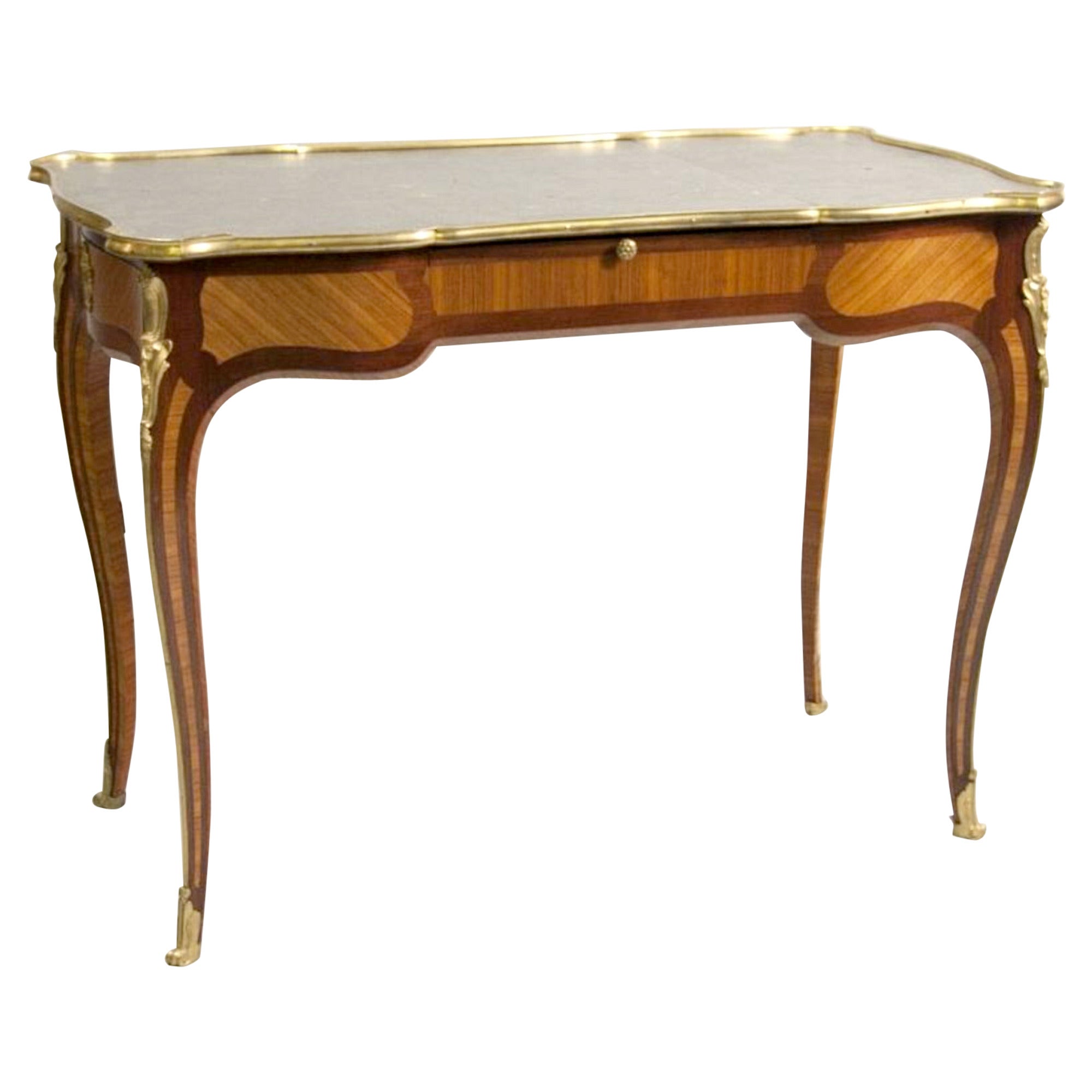 Important Ormolu-Mounted Louis XV Style Desk Stamped Beurdelay