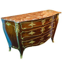 French Louis XVI Style Marble-Top Commode Chest of Drawers Attributed to Zwiener 7