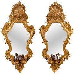 Large Pair of Giltwood and Gesso Vertical Mirrors 6