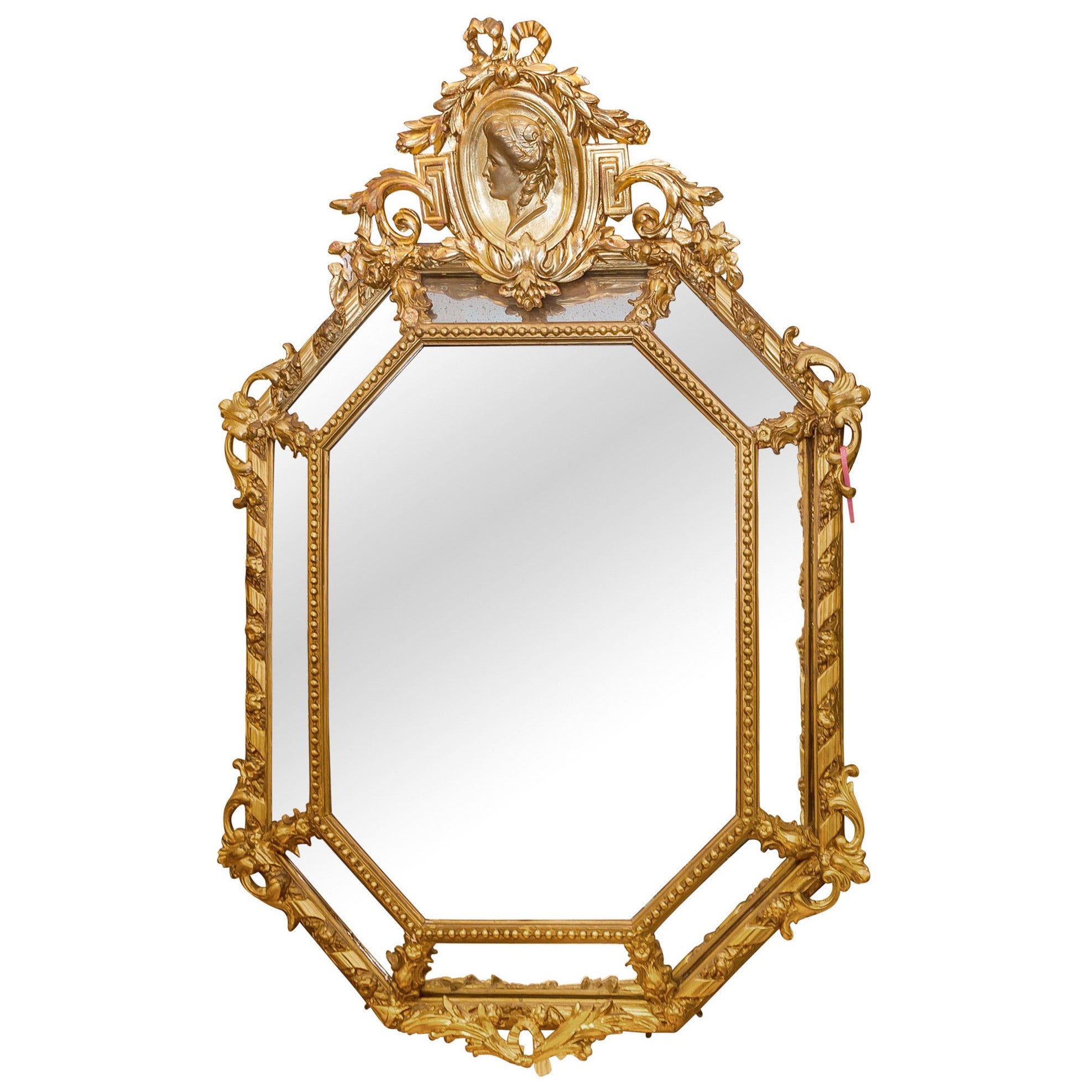 Neoclassical Georgian Style Giltwood and Gesso Mirror