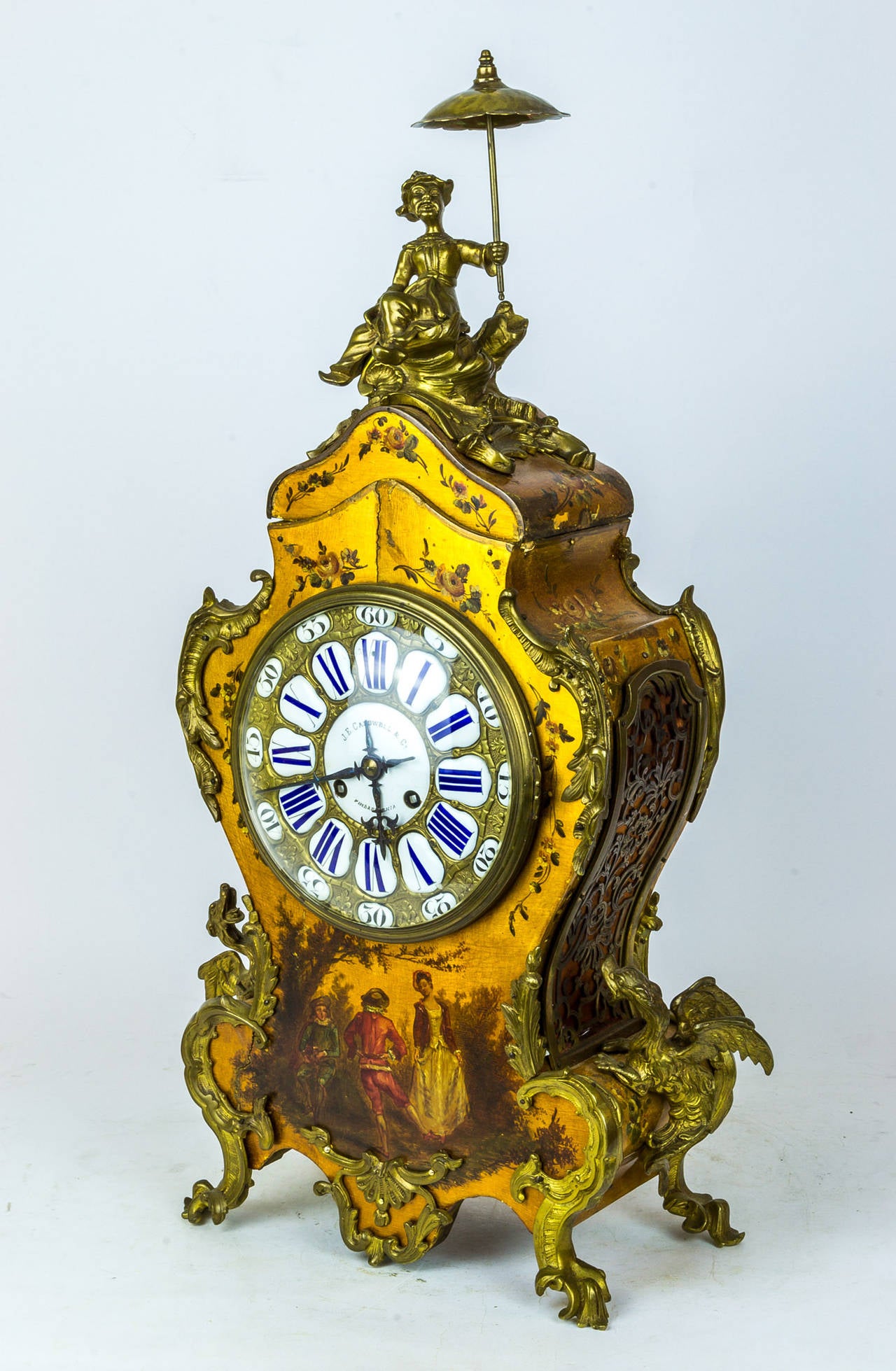 A Fine Chinoiserie Gilt Bronze Figural Mantel Clock by J.E. Caldwell & Co.
Stock Number: CC33