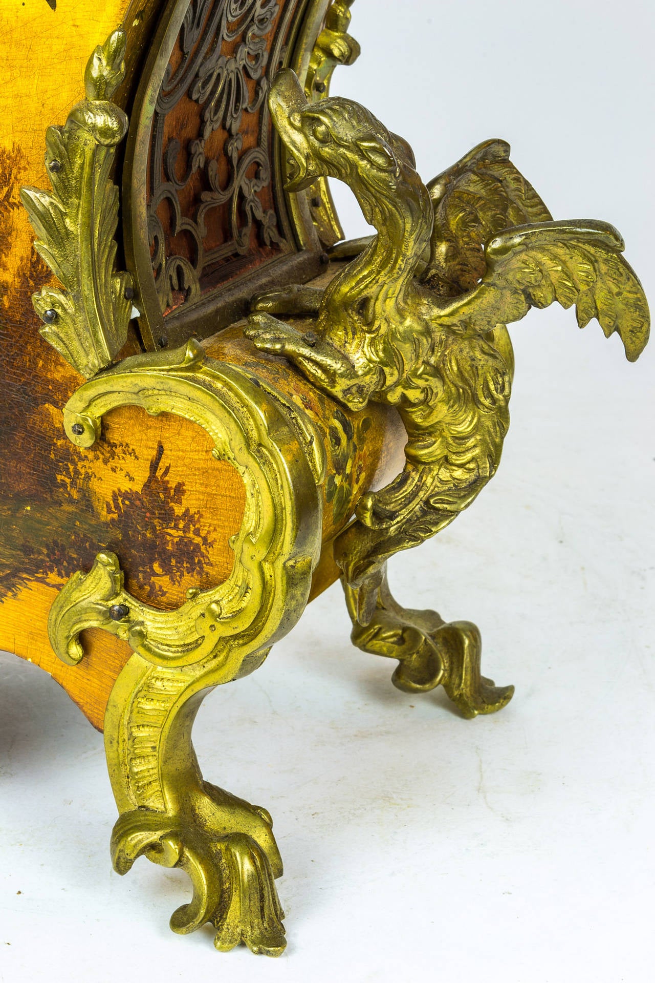 Unusual Chinoiserie Gilt Bronze Figural Mantel Clock by J.E. Caldwell & Co 3