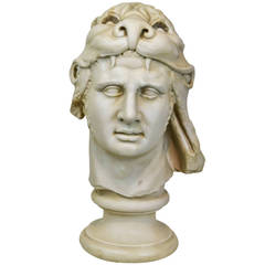 Neoclassical Composition Bust of a Roman Warrior