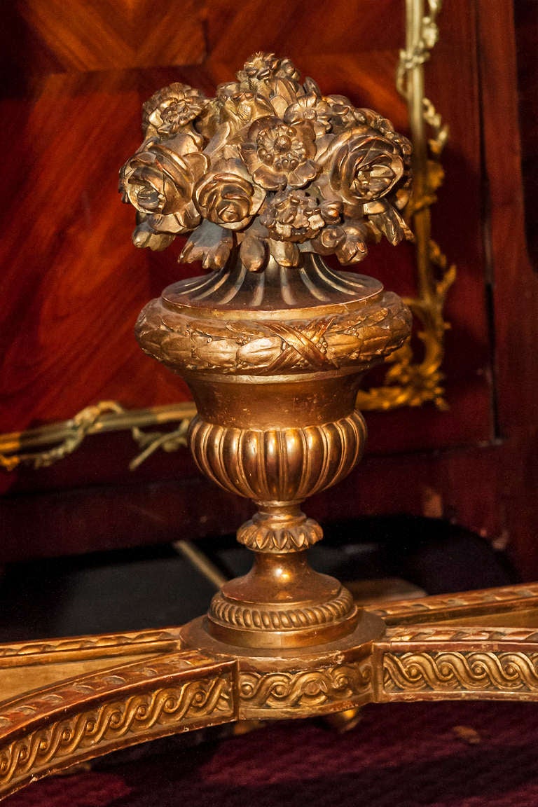 19th Century Fine Giltwood Marble-Top Console Table