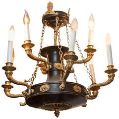 French Empire Style Two Tier 9 Light Chandelier French Empire Style Two Tier 9 Light Chandelier