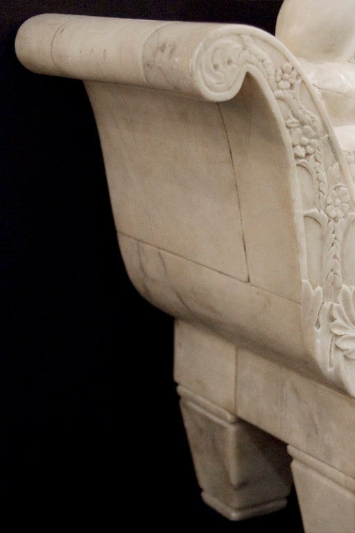 Antique Paolina Borghese Alabaster Sculpture after Antonio Canova 3