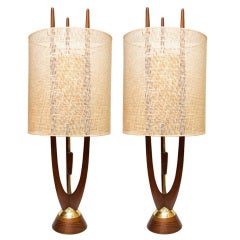 Pair Of Danish Modern Table Lamps