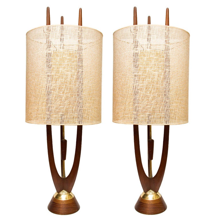Pair Of Danish Modern Table Lamps