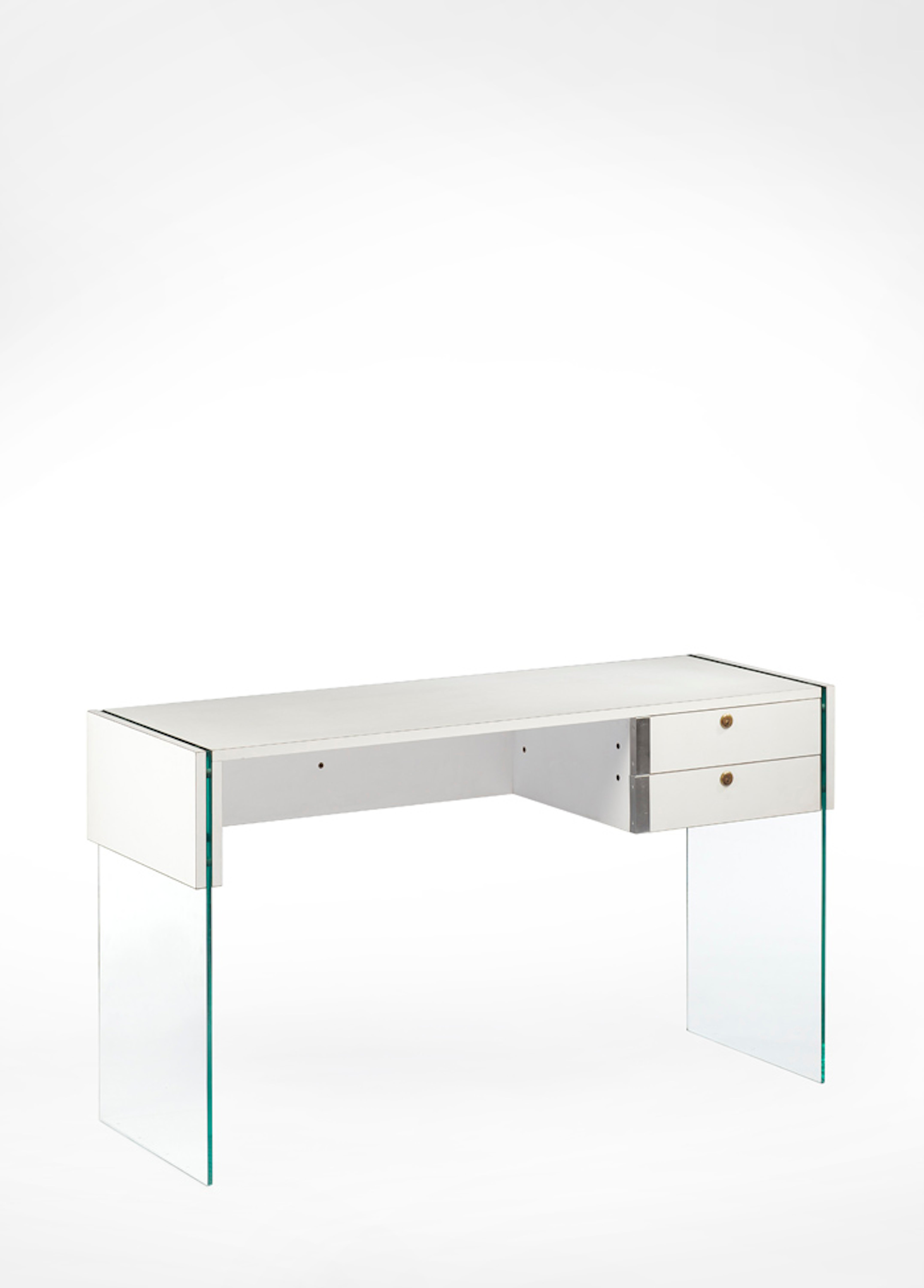 1960s Glass Desk by Rene Jean Caillette For Sale