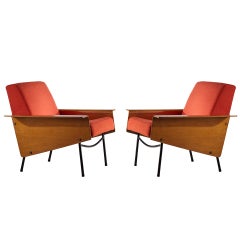 Pair of G10 Lounge Chairs by Pierre Guariche