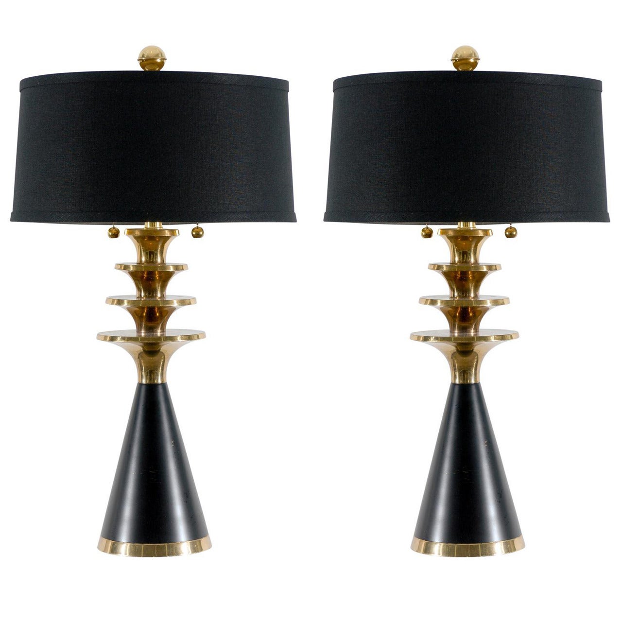 Pair of Mid-Century Modern Lamps, 1970s