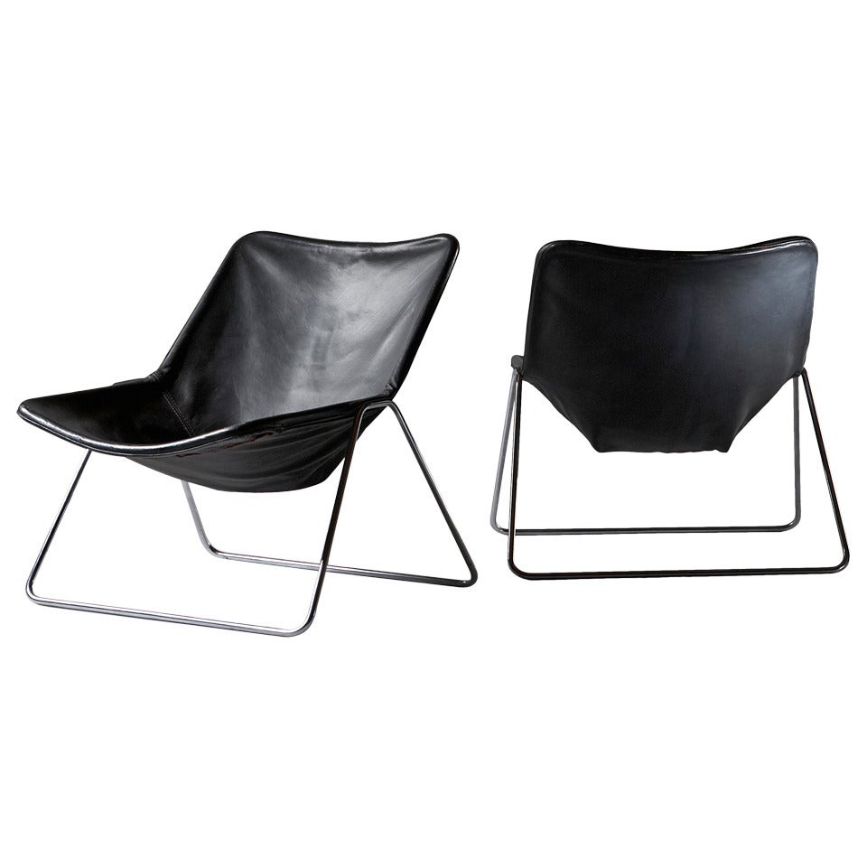 Pair of G1 Chairs by Pierre Guariche For Sale