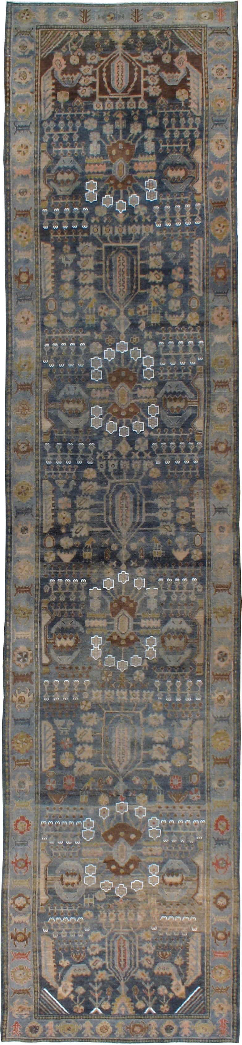 Antique Persian Malayer Rug 3ft. 6in. x 15ft. 10in. For Sale