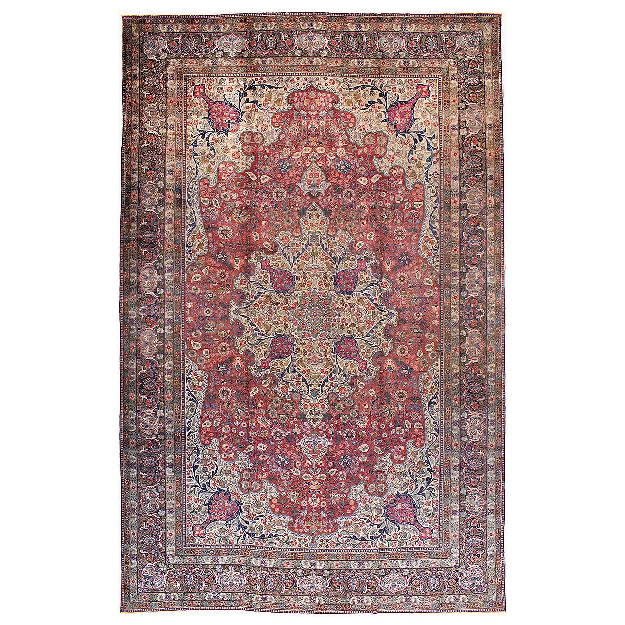 Antique Persian Tabriz Rug