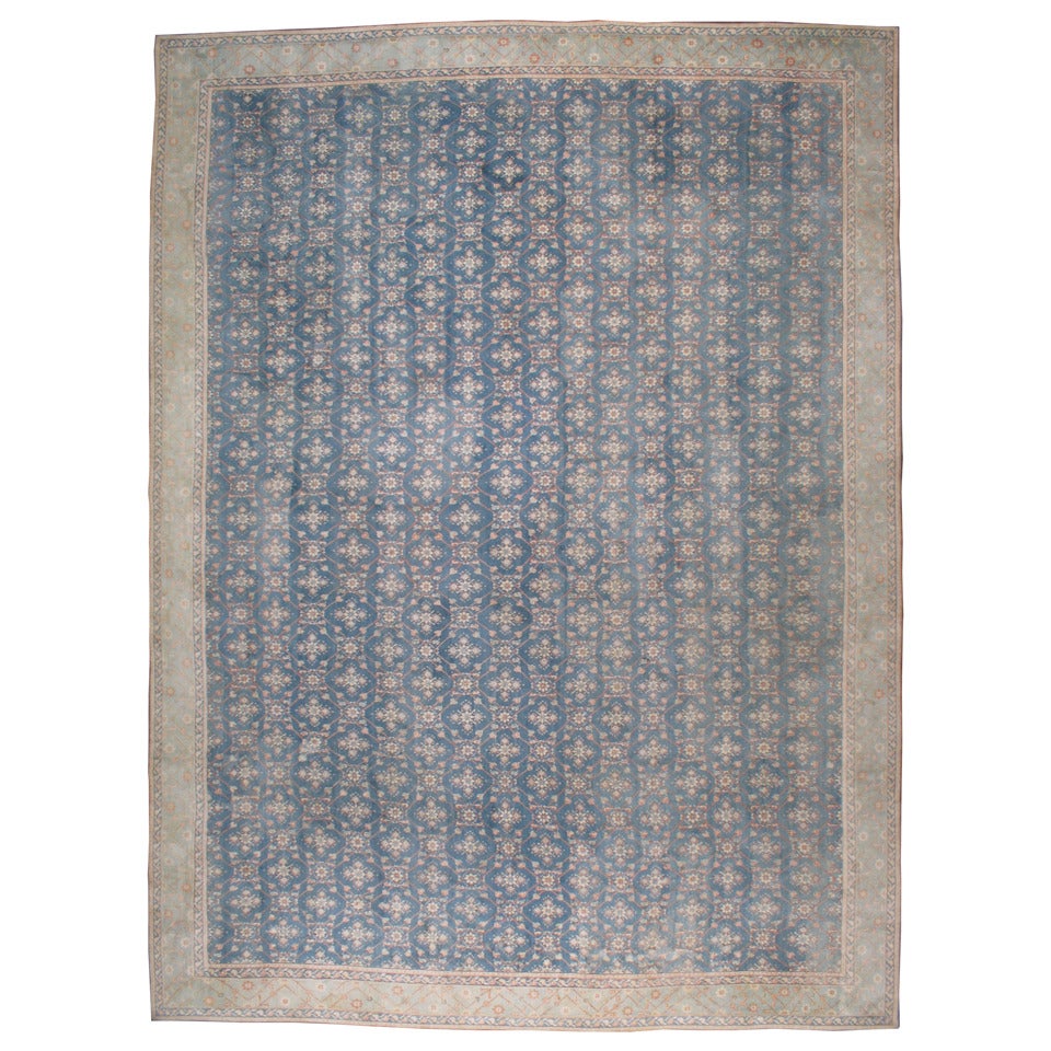 Antique Indian Cotton Agra Rug For Sale