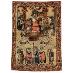 Antique Persian, Malayer, Pictorial Rug