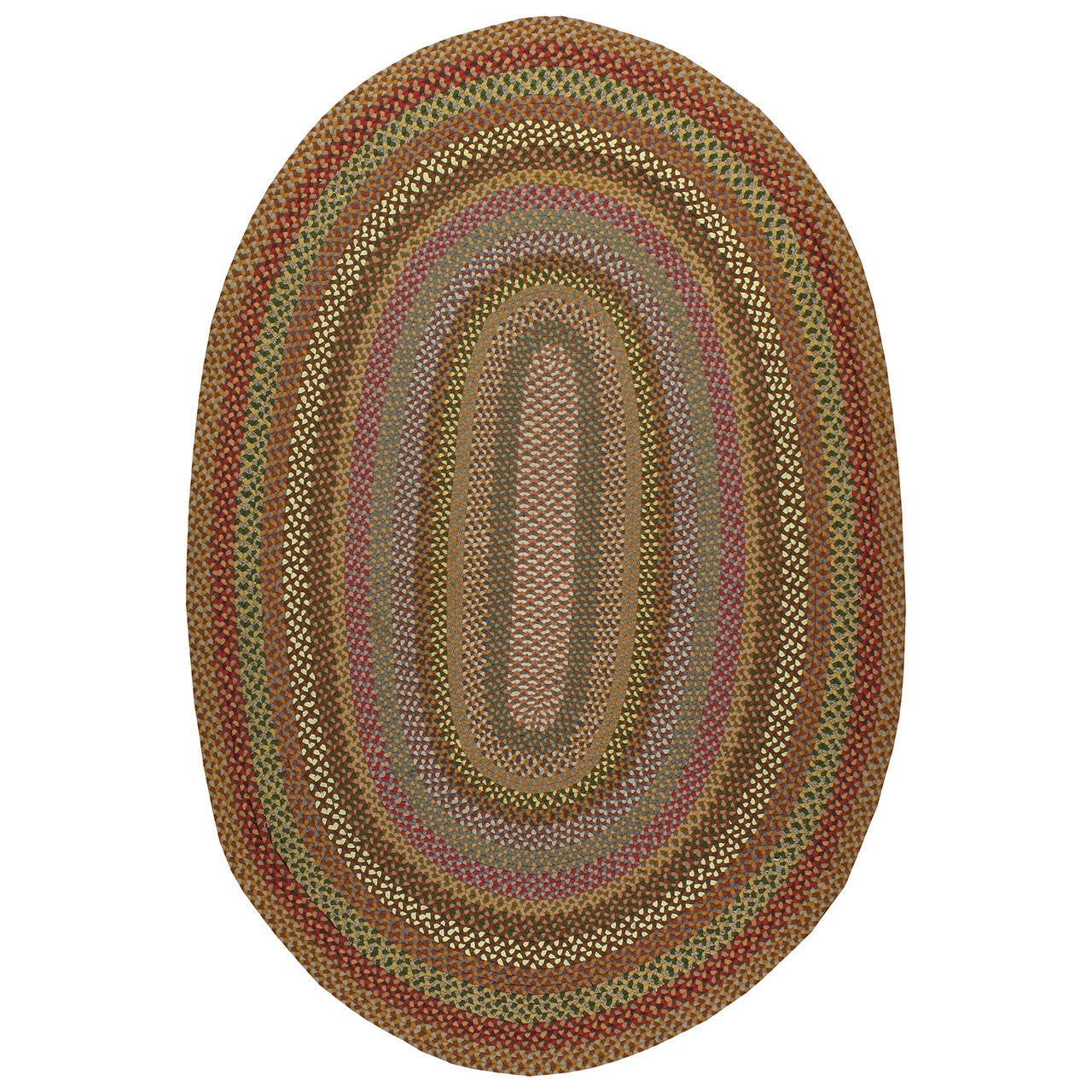 Vintage American Braid Rug For Sale at 1stdibs