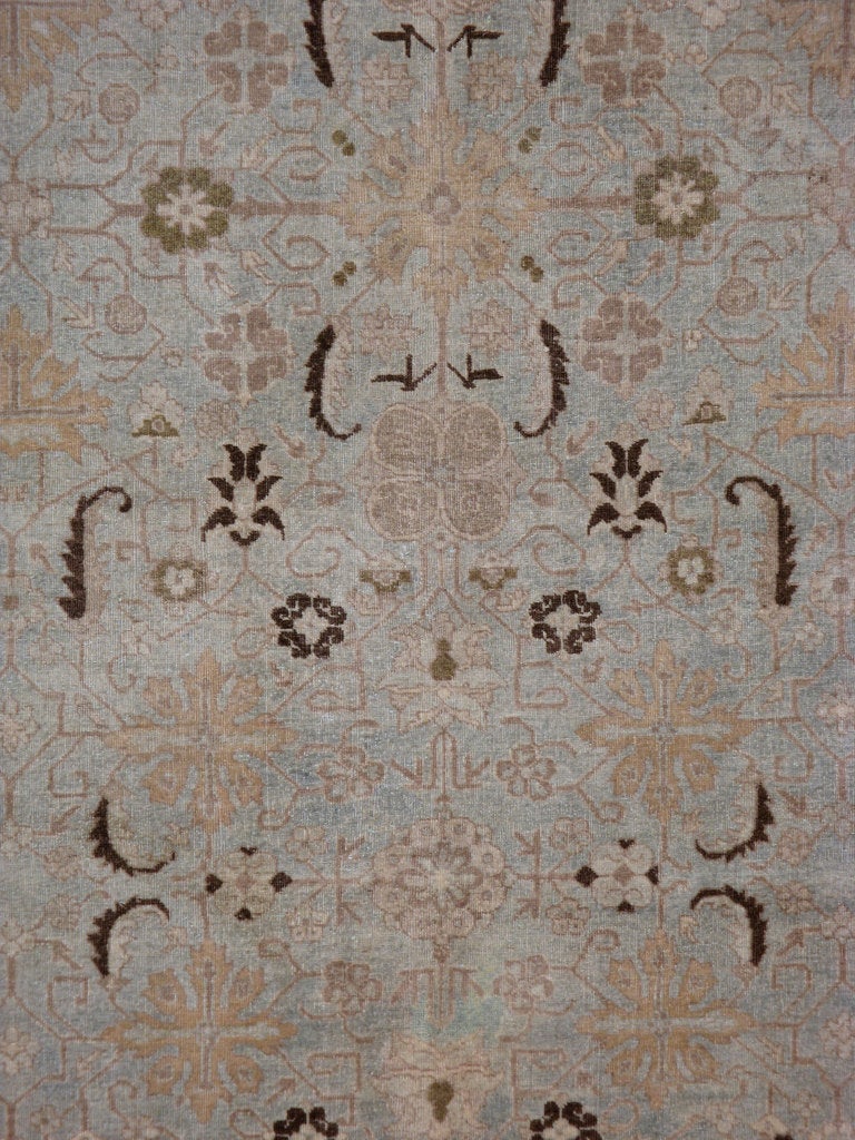 Since the 17th century, Iran started exporting artisan carpets around the world, especially to Europe.  Artists used one of the three versions of vertical looms later referred to as a Tabriz Loom.  Artists created elaborate rugs, geometrical shapes,
