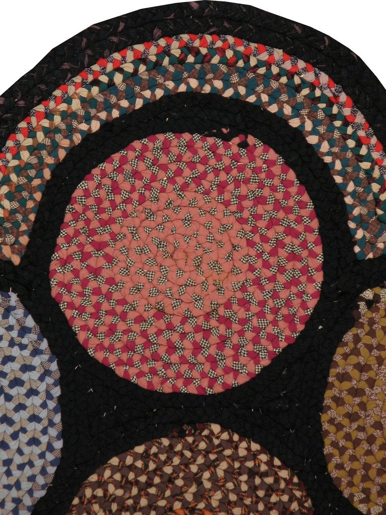 Vintage American Braid Rug at 1stdibs