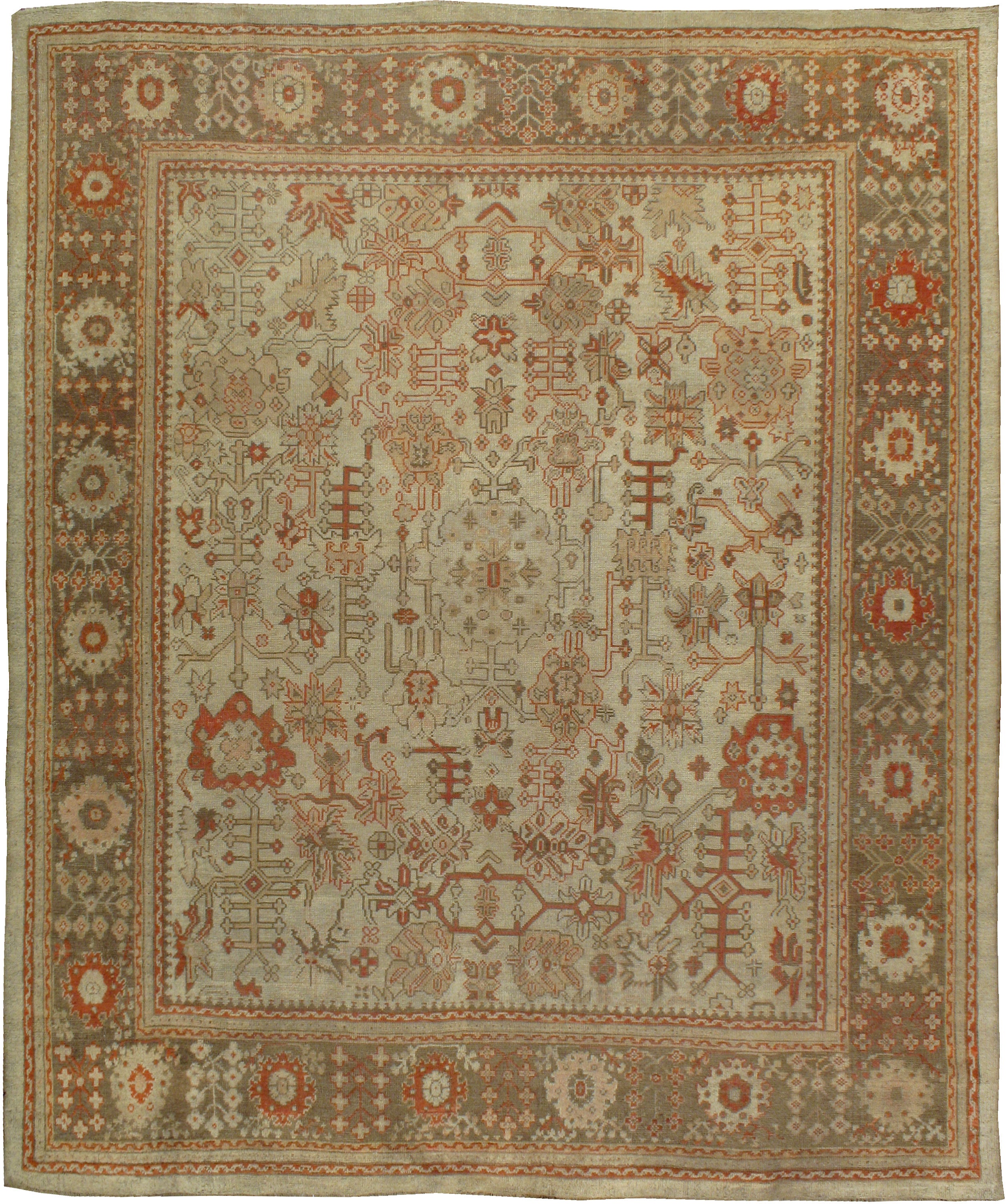 Antique Turkish Oushak Rug For Sale