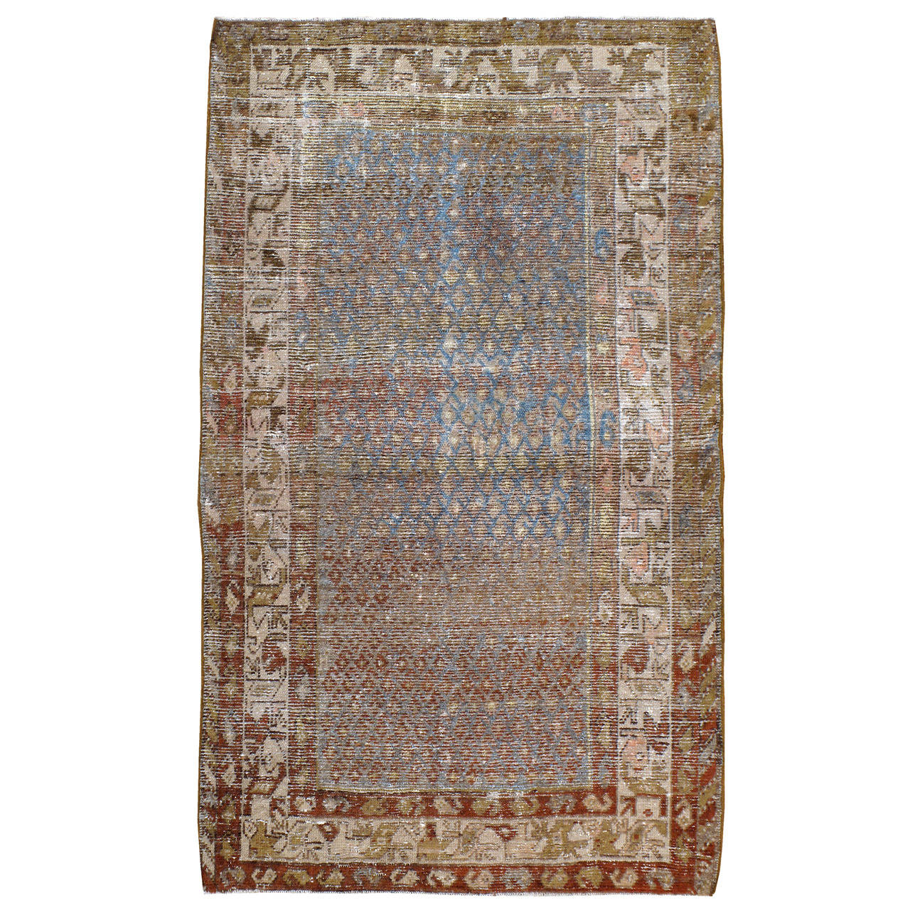 Antique Distressed Persian Malayer Rug For Sale at 1stdibs