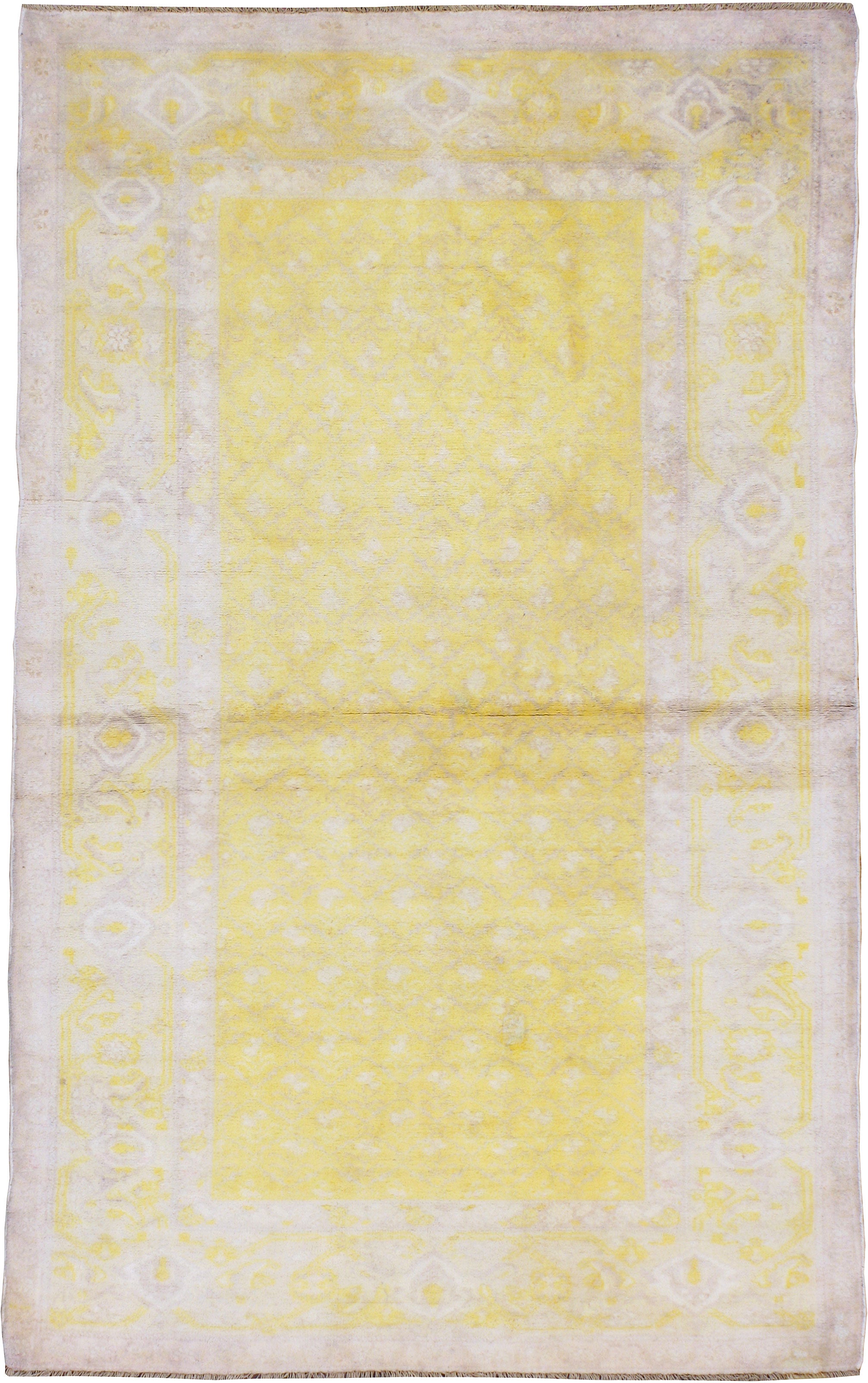 Antiker indischer Agra-Teppich aus Baumwolle