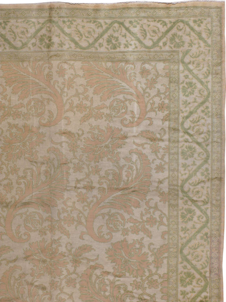 Art déco Tapis espagnol ancien de Cuenca en vente