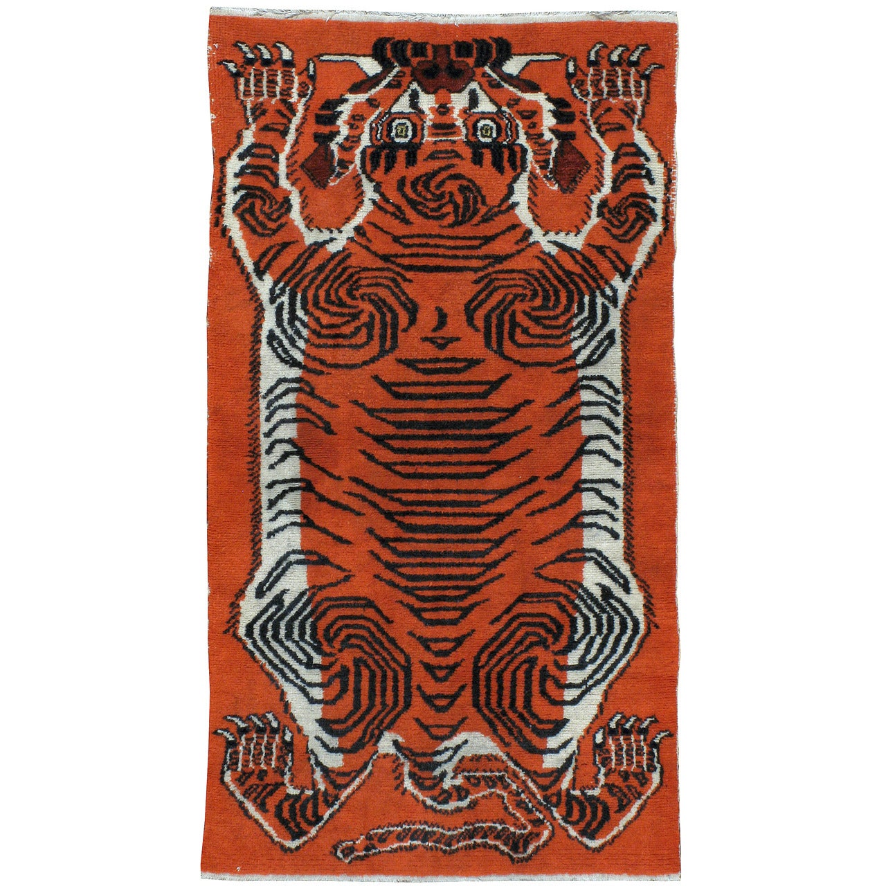 Antique Tibetan Pictorial Rug