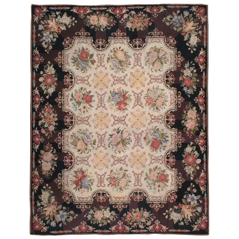 Vintage Portuguese Needlepoint Rug at 1stDibs | portuguese needlepoint rugs